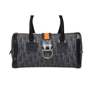 Dior Navy Line Trotter Blue handbag Christian orange